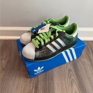 Adidas Superstar II PT Mountain Dew Green Label Art Mens size 9.5 Rare New